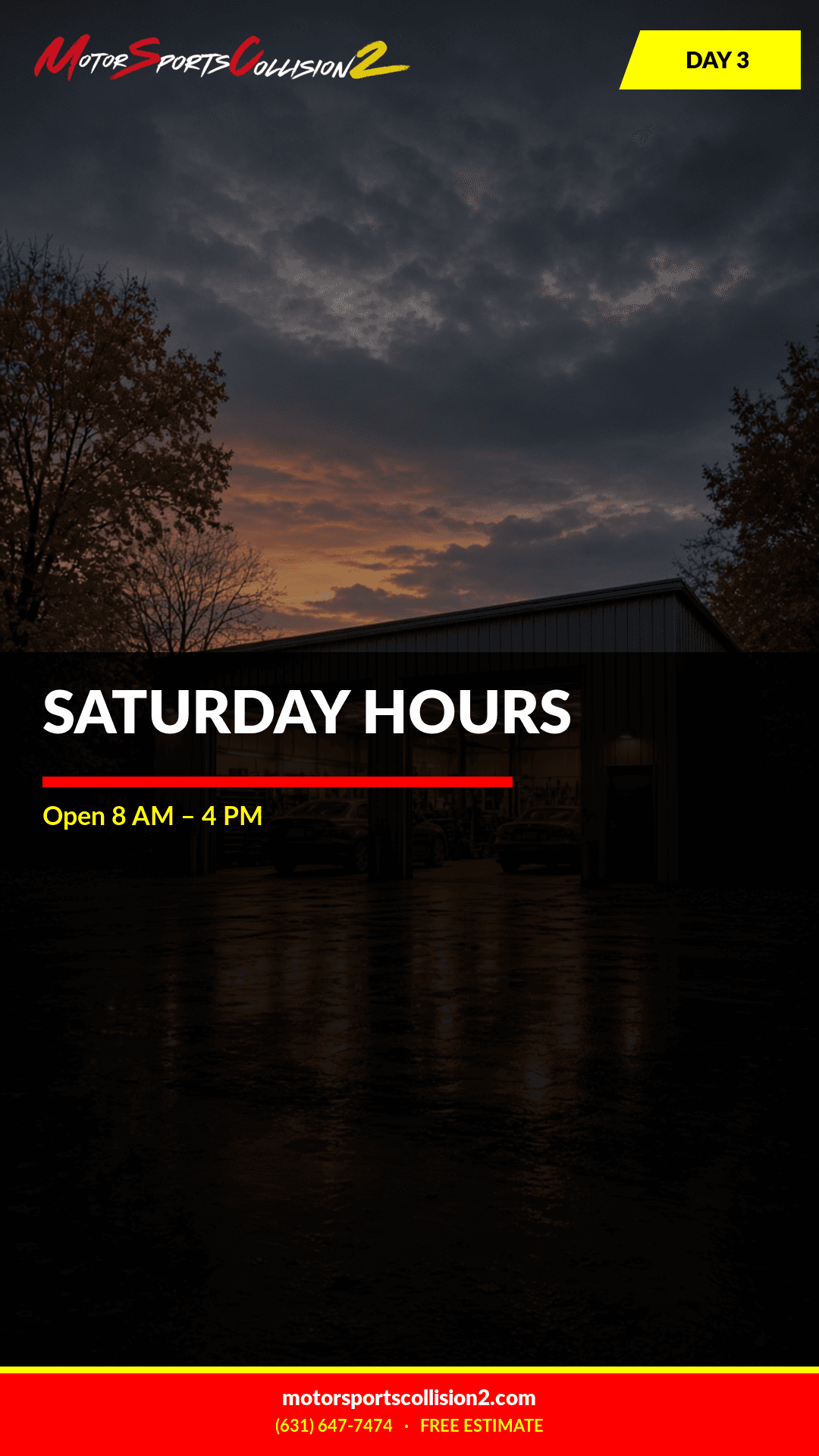 October 3, 2026: SATURDAY HOURS